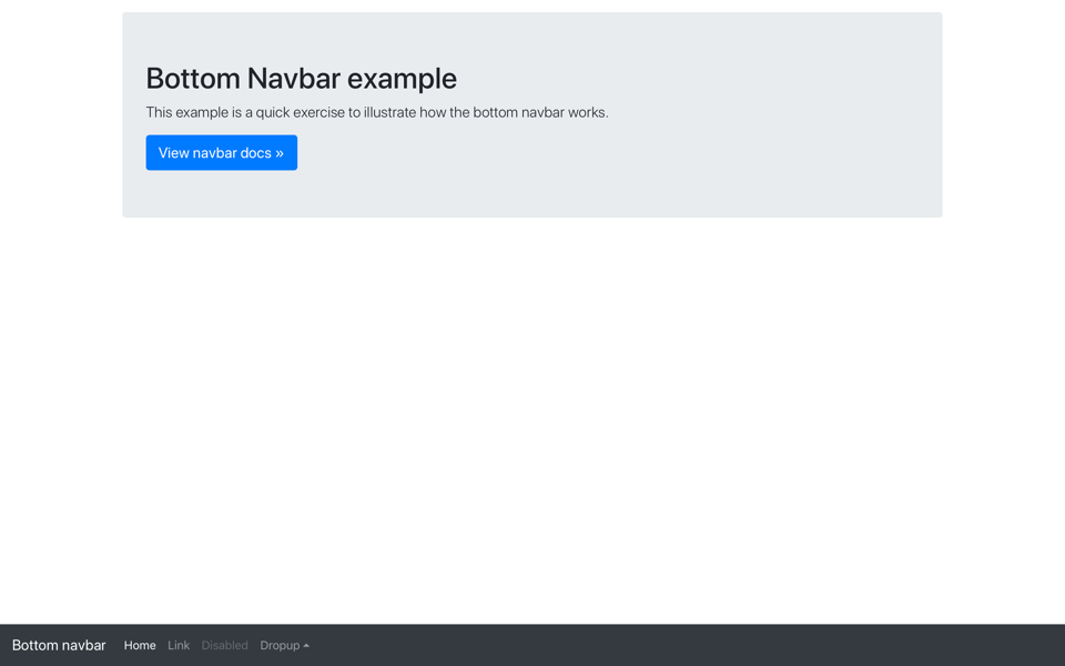 Навигационное меню внизу | Navbar bottom screenshot